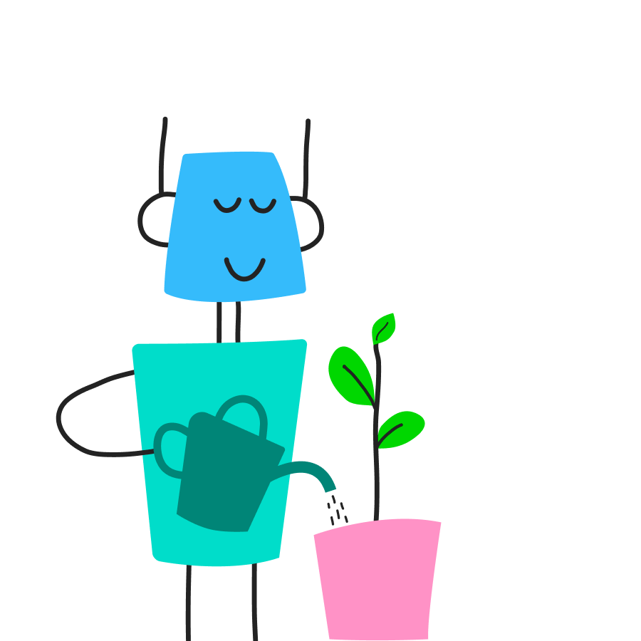 Tandem character illustration