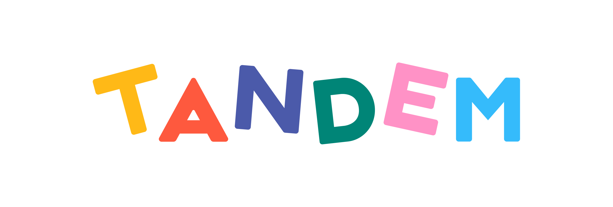 Tandem brand identity and colour palette
